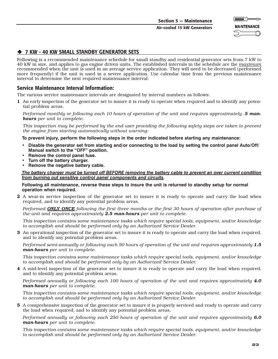 Generac Power Systems 05176-0 User Manual | Page 25 / 52