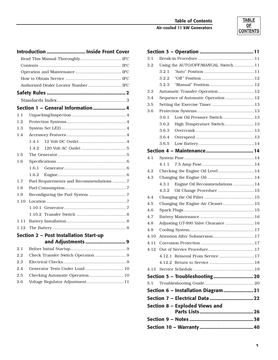 Generac Power Systems 004916-0 User Manual | Page 3 / 44