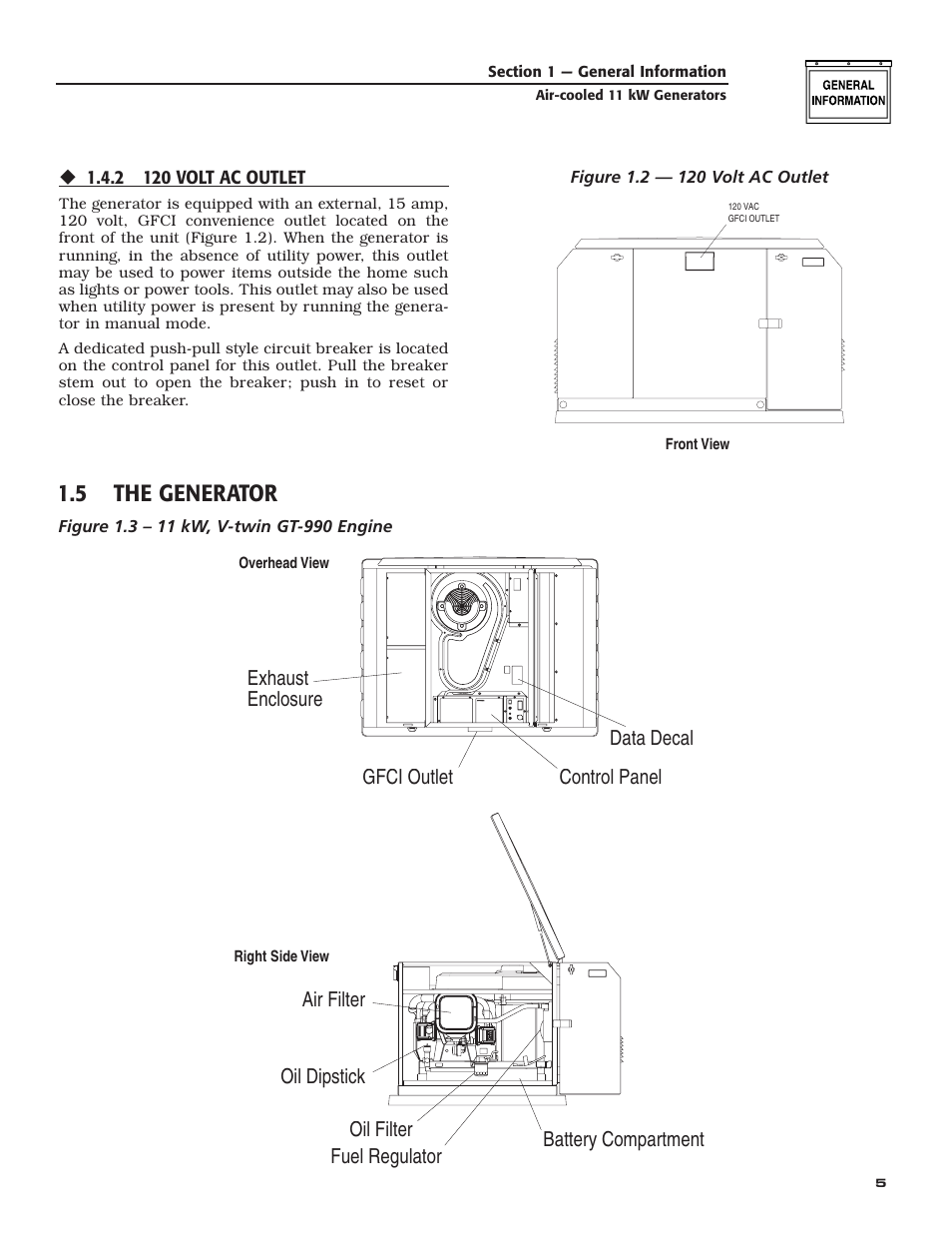 5 the generator | Generac Power Systems 004916-0 User Manual | Page 7 / 44