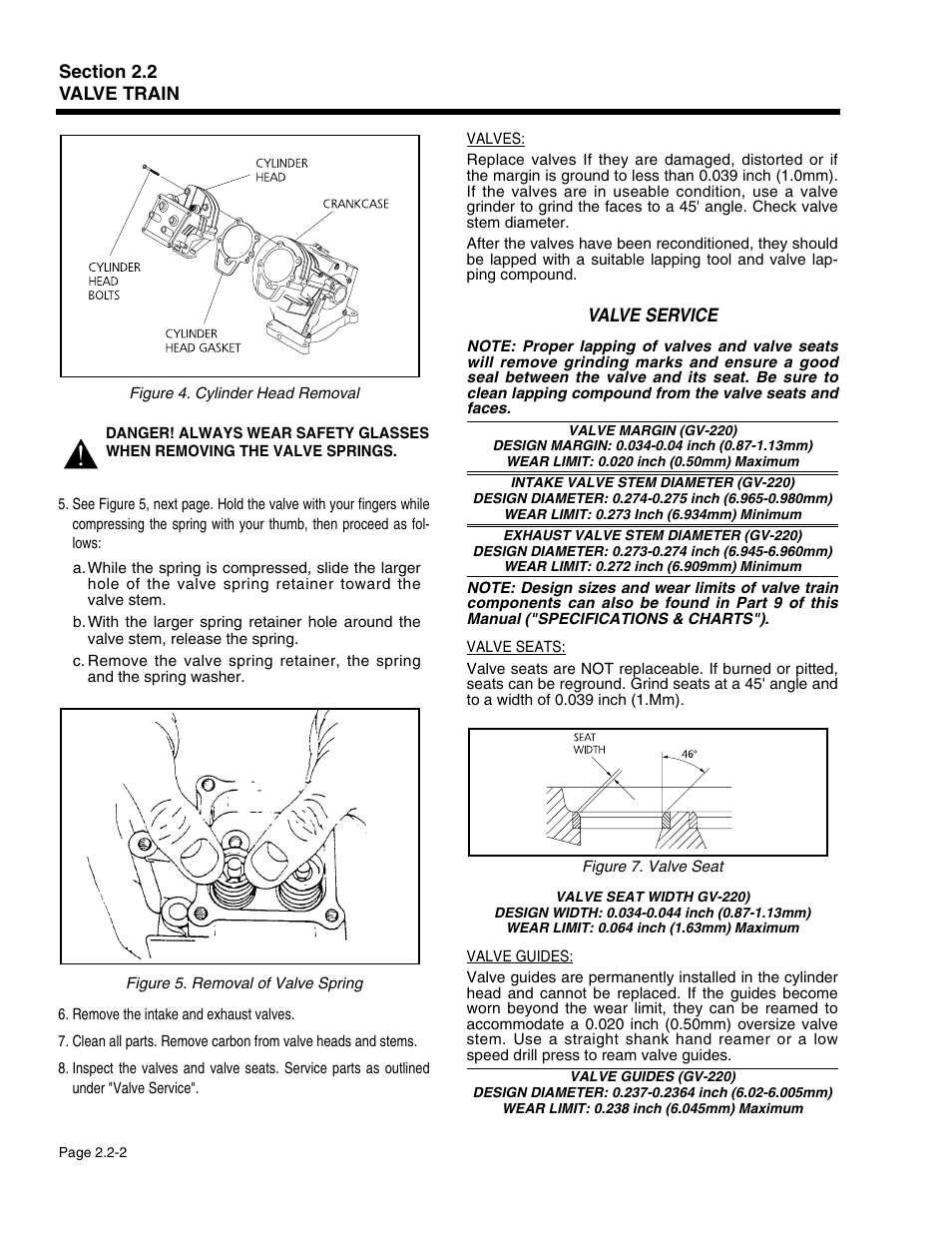 Valve service | Generac Power Systems 941-2 User Manual | Page 42 / 144