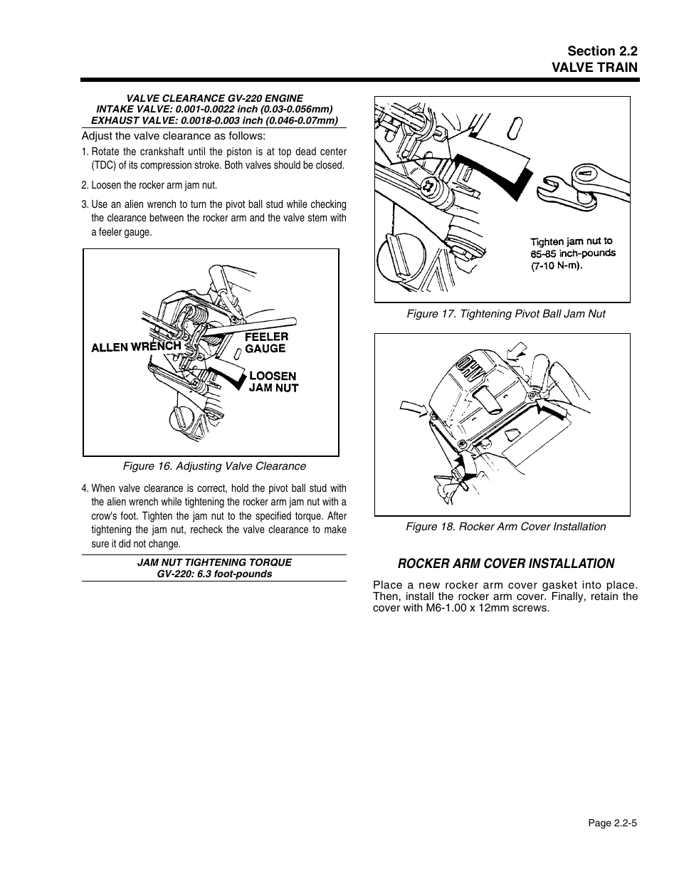 Rocker arm cover installation | Generac Power Systems 941-2 User Manual | Page 45 / 144