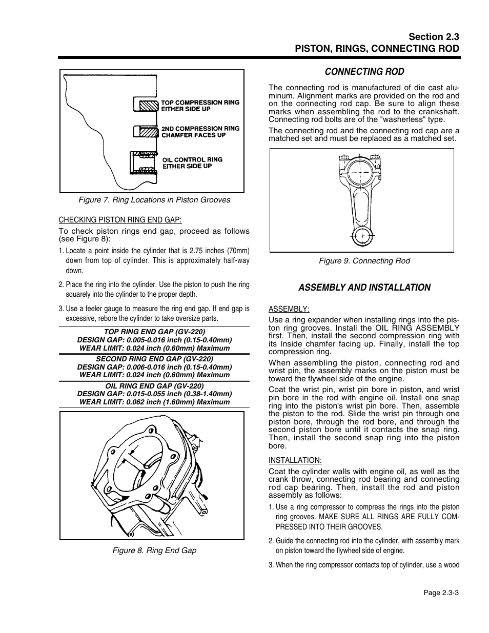 Connecting rod, Assembly and installation | Generac Power Systems 941-2 User Manual | Page 49 / 144