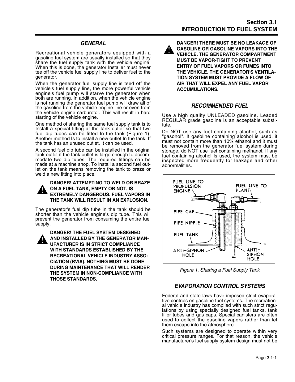 Section 3.1 - introduction to fuel system | Generac Power Systems 941-2 User Manual | Page 57 / 144