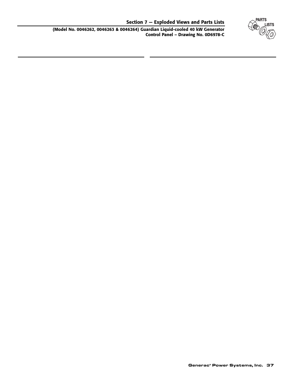 Generac Power Systems GUARDIAN 43733 User Manual | Page 39 / 64