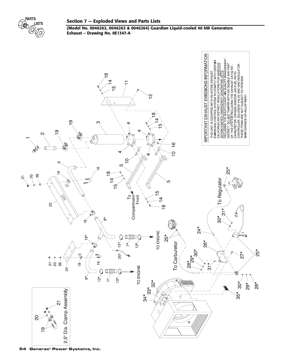 Generac Power Systems GUARDIAN 43733 User Manual | Page 56 / 64