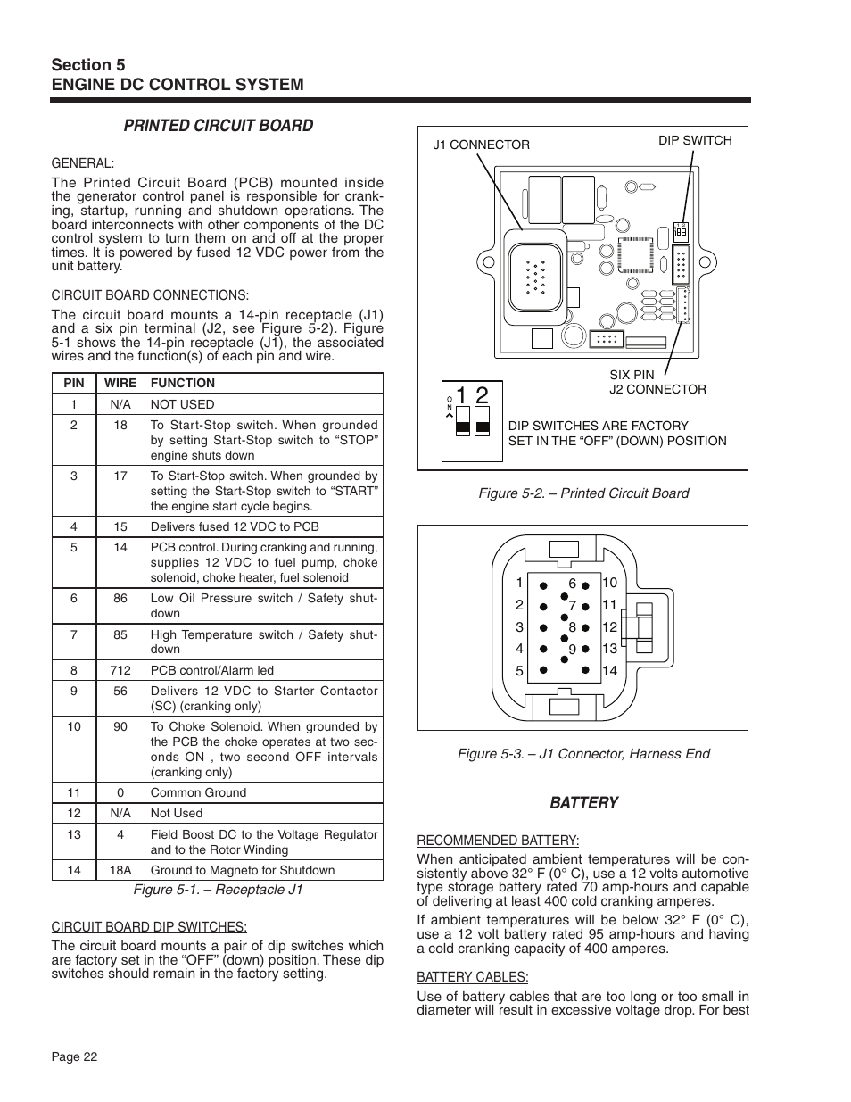 Battery | Generac Power Systems Recreational Vehicle Generator 5413 User Manual | Page 24 / 82