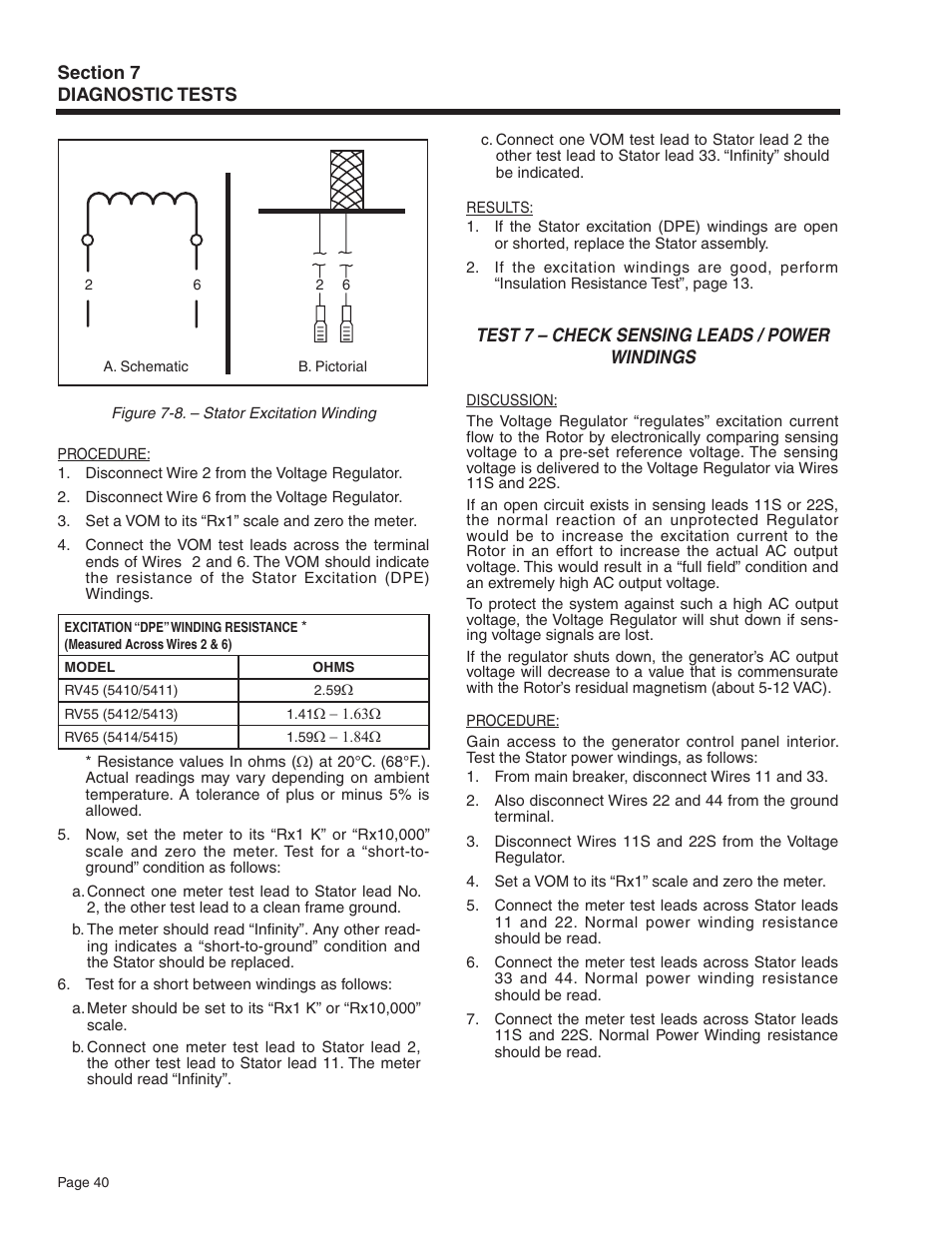 Generac Power Systems Recreational Vehicle Generator 5413 User Manual | Page 42 / 82