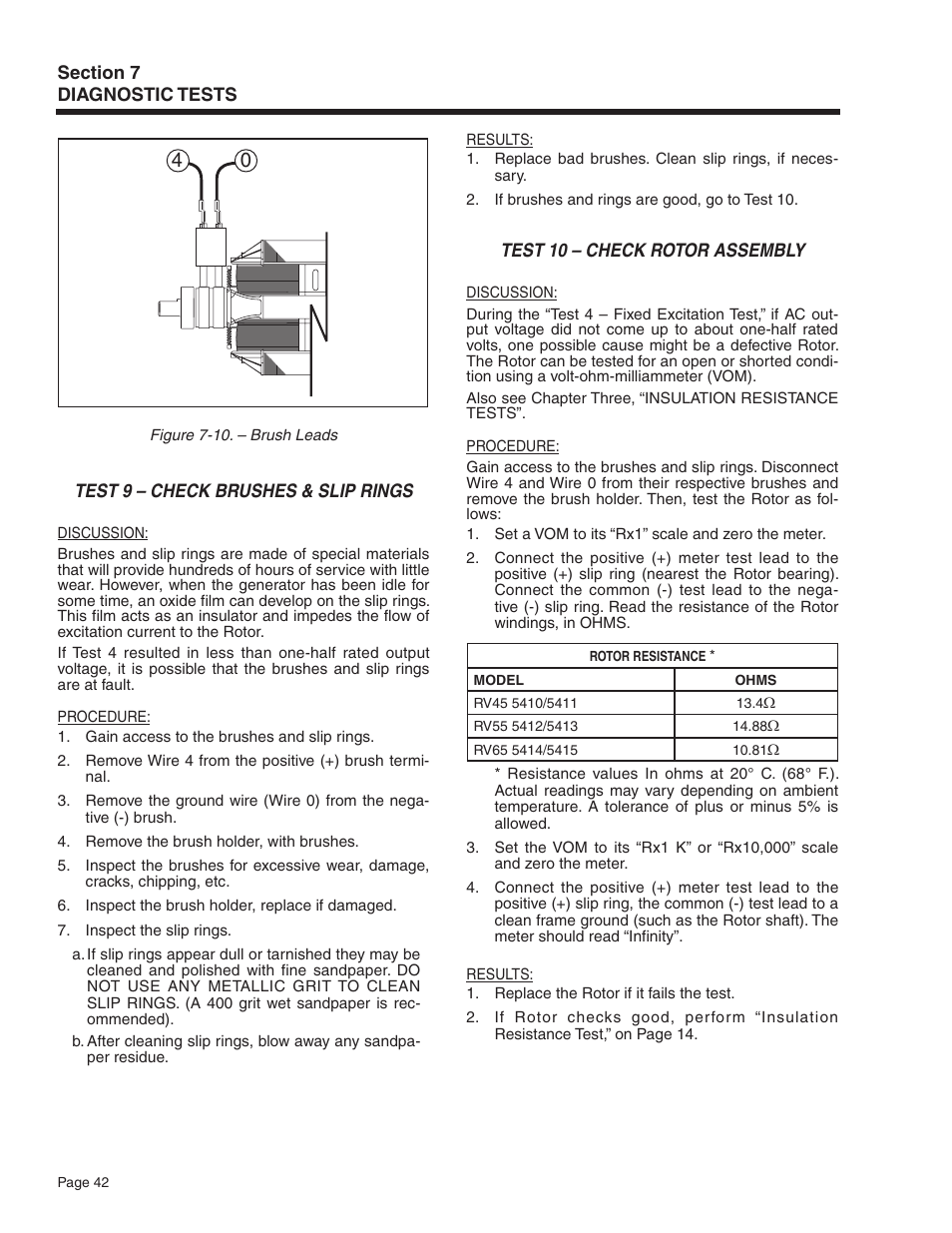 Generac Power Systems Recreational Vehicle Generator 5413 User Manual | Page 44 / 82