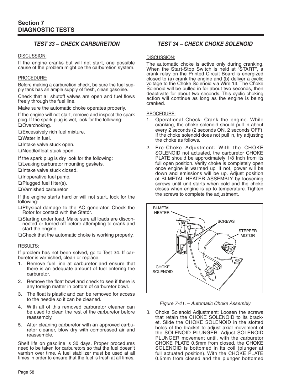 Generac Power Systems Recreational Vehicle Generator 5413 User Manual | Page 60 / 82