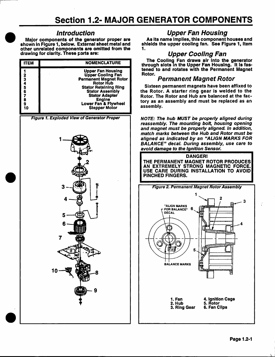 Introduction, Upper fan housing, Upper cooling fan | Permanent magnet rotor | Generac Power Systems NP-40G User Manual | Page 11 / 126