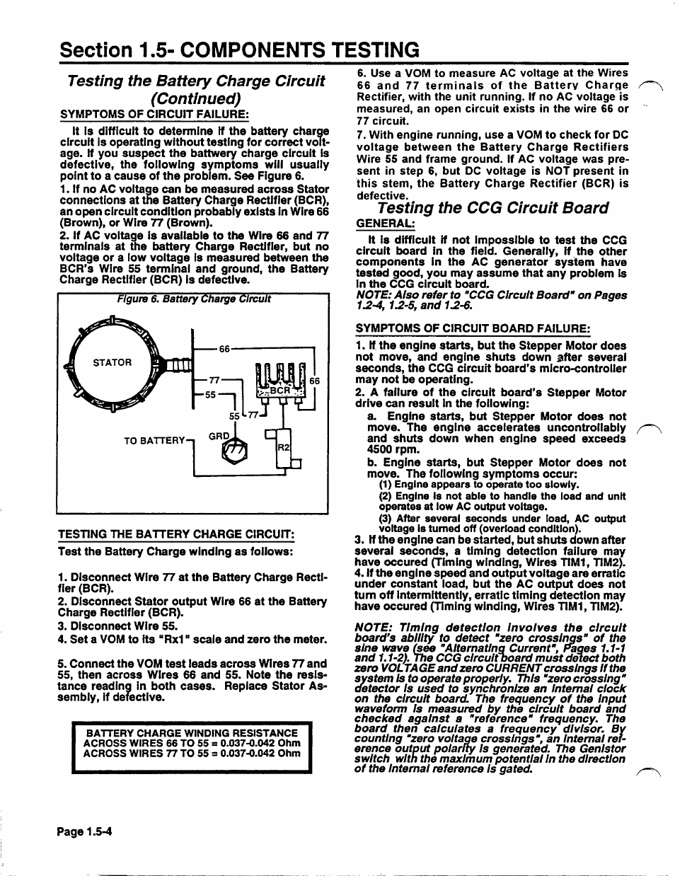 Testing the battery charge circuit (continued), Testing the ccg circuit board | Generac Power Systems NP-40G User Manual | Page 24 / 126