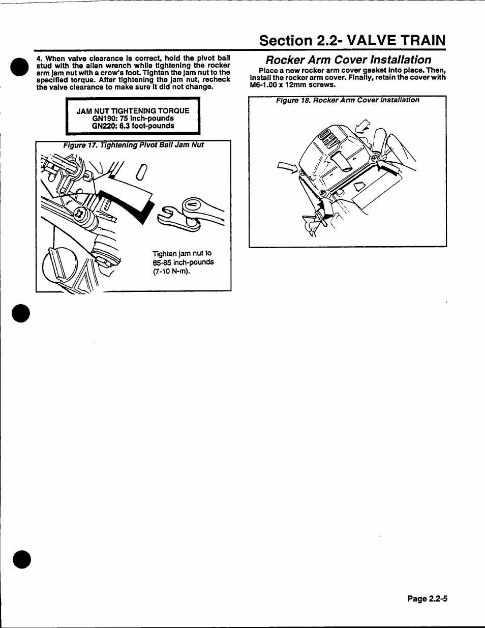 Rocker arm cover installation | Generac Power Systems NP-40G User Manual | Page 42 / 126