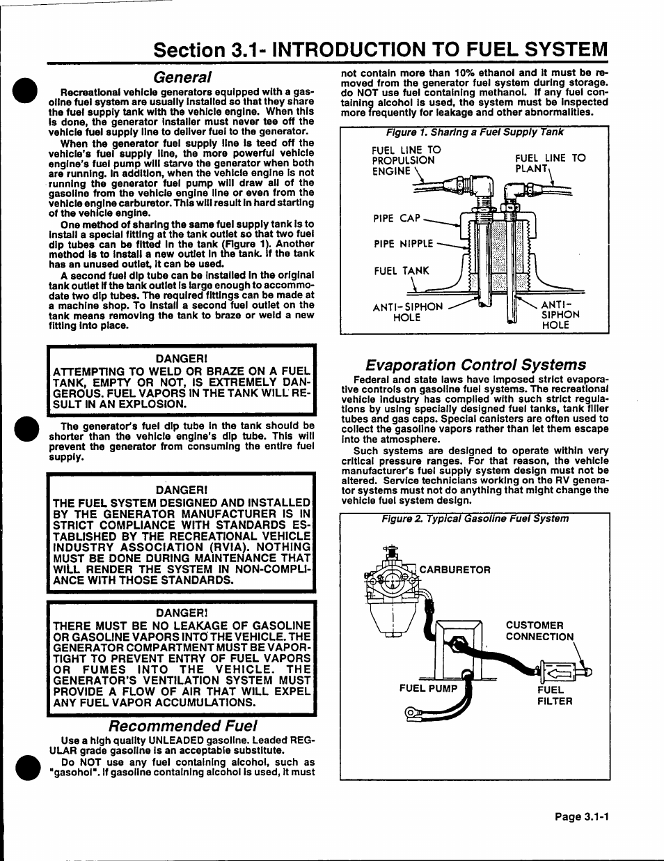 General, Recommended fuel, Evaporation control systems | Generac Power Systems NP-40G User Manual | Page 53 / 126