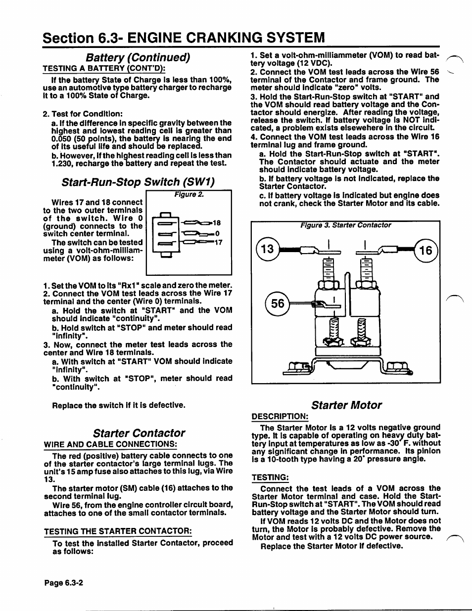 Battery (continued), Start-run-stop switch (sw1), Starter contactor | Generac Power Systems NP-40G User Manual | Page 89 / 126