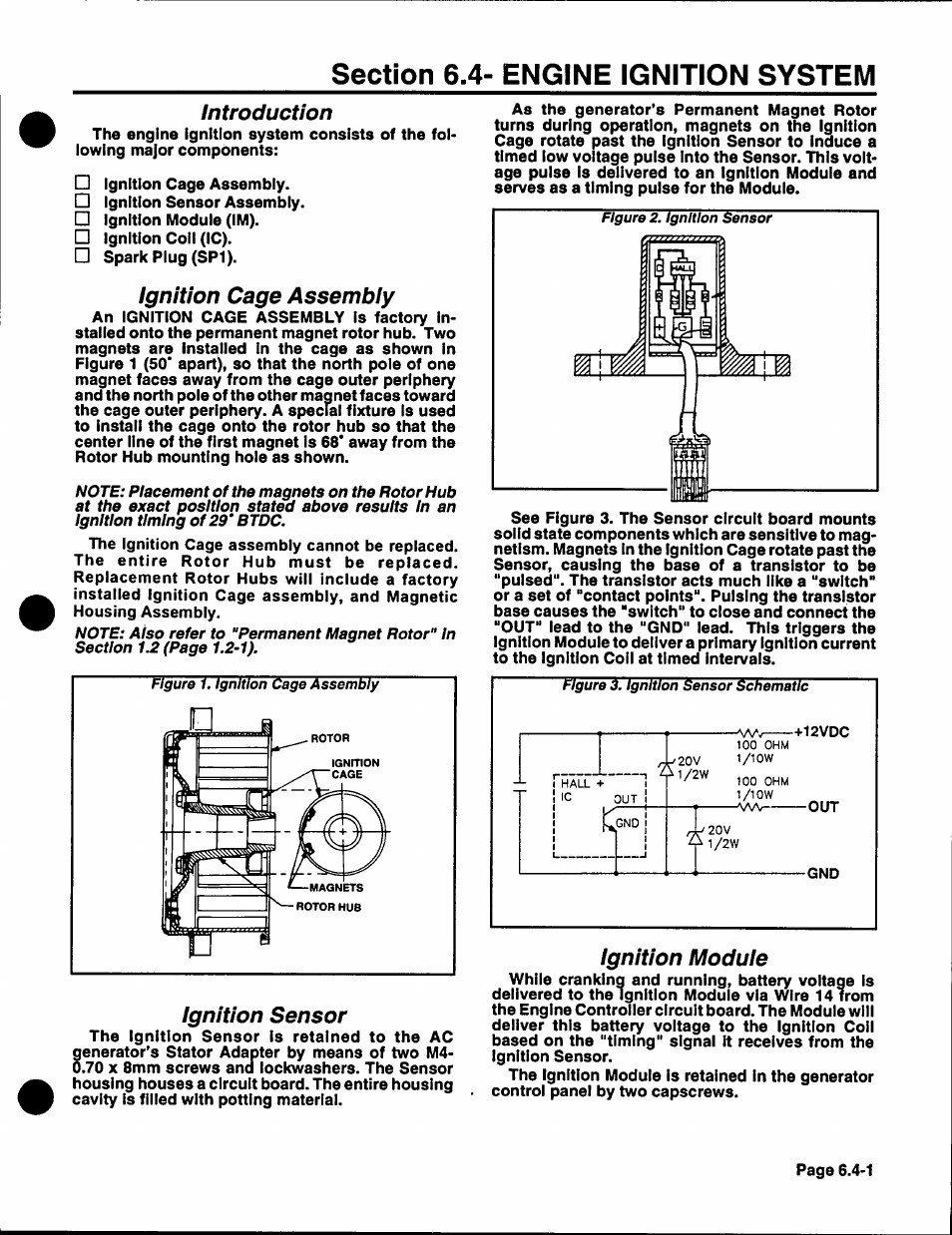 Introduction, Ignition cage assembly, Ignition sensor | Ignition moduie | Generac Power Systems NP-40G User Manual | Page 92 / 126