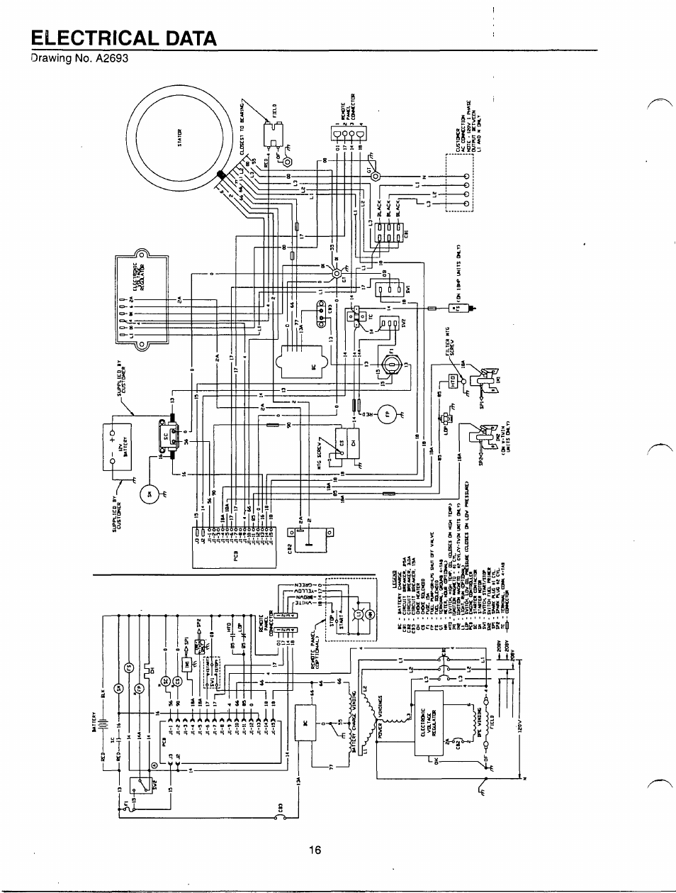 Electrical data | Generac Power Systems A-2624 User Manual | Page 16 / 28