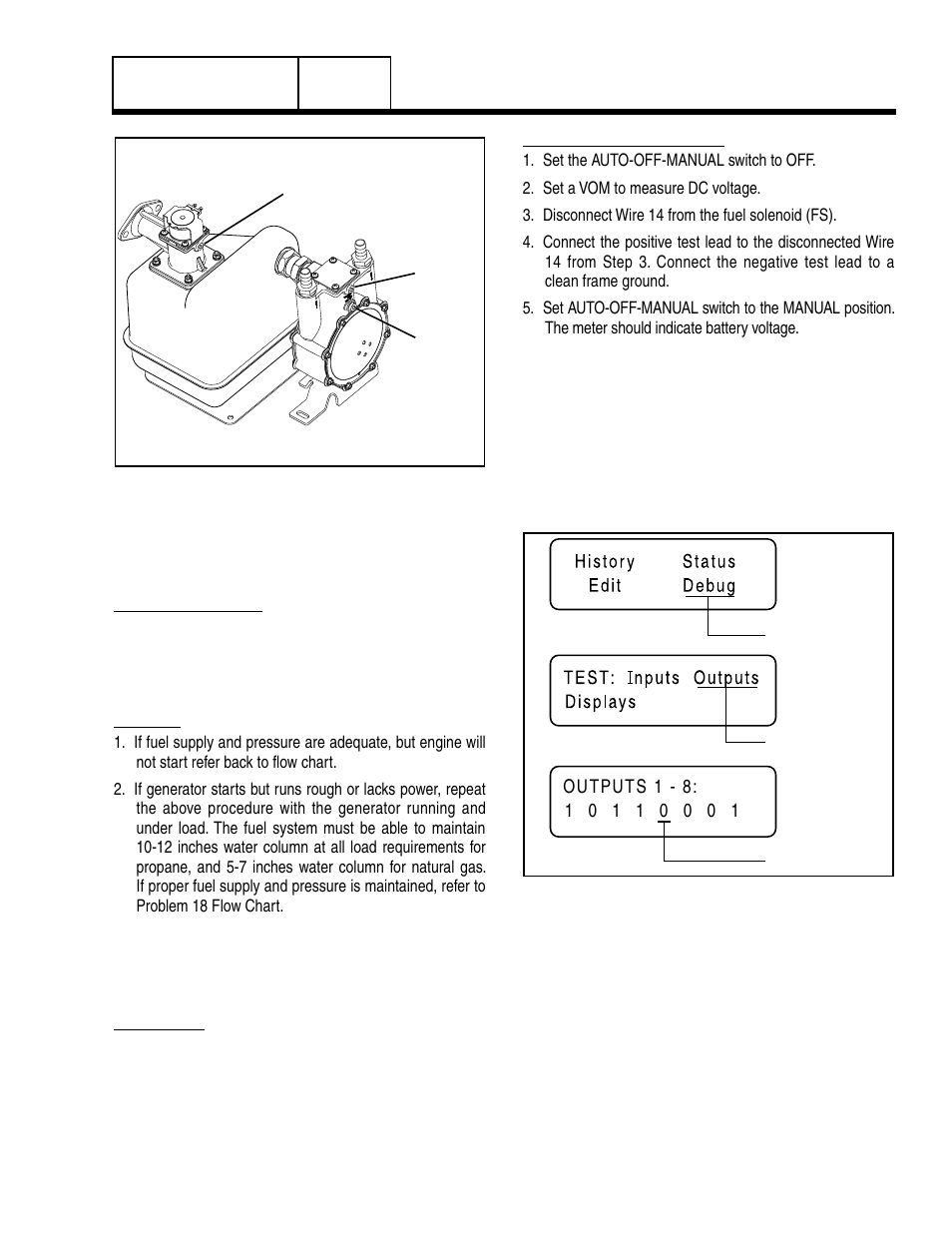 Test 67 – check circuit boardwire 14 output | Generac Power Systems 8 kW LP User Manual | Page 133 / 192