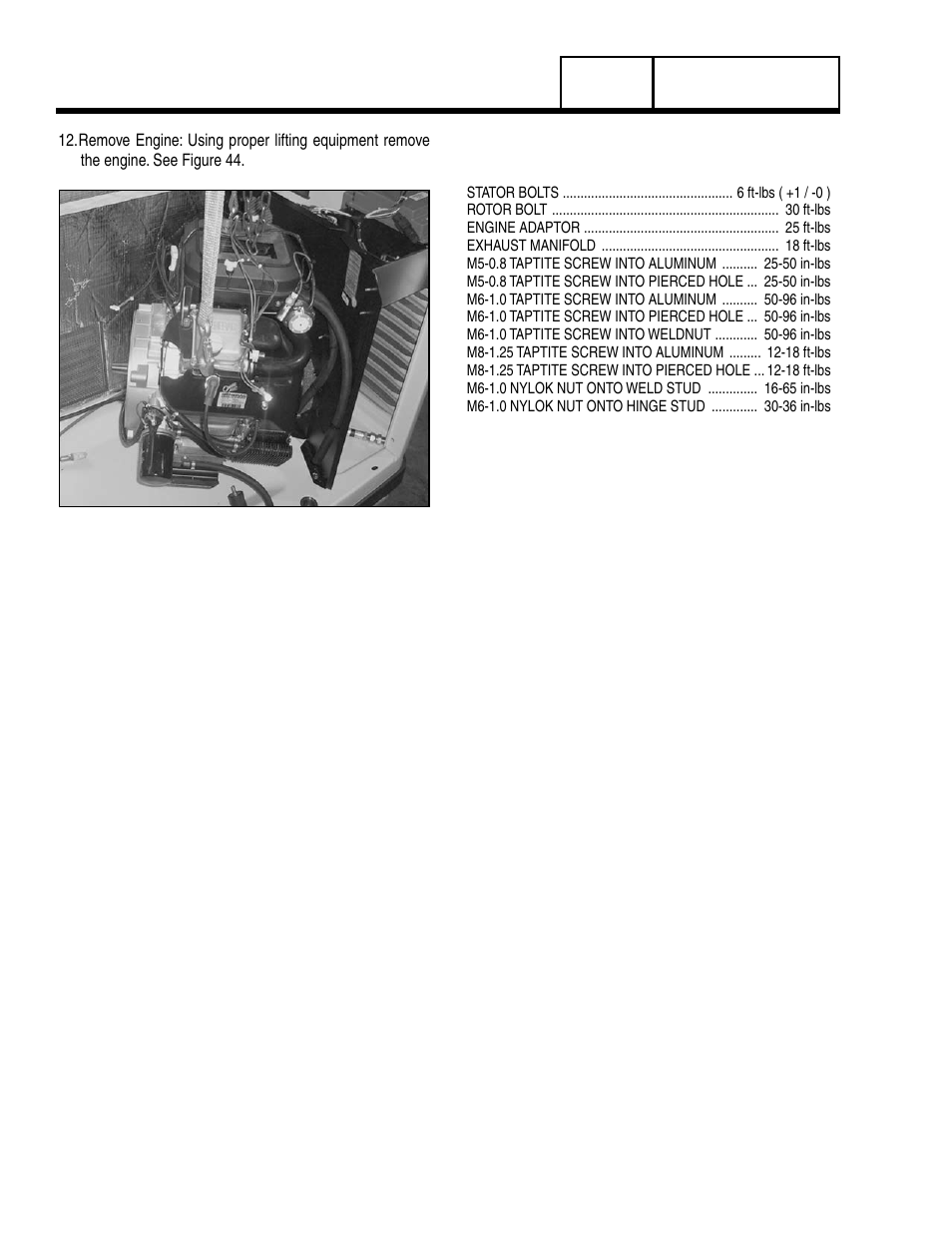 Torque requirements(unless otherwise specified) | Generac Power Systems 8 kW LP User Manual | Page 164 / 192