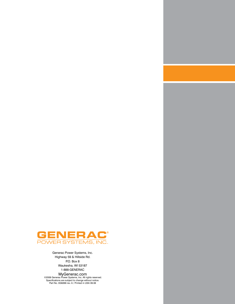 Generac Power Systems 8 kW LP User Manual | Page 192 / 192