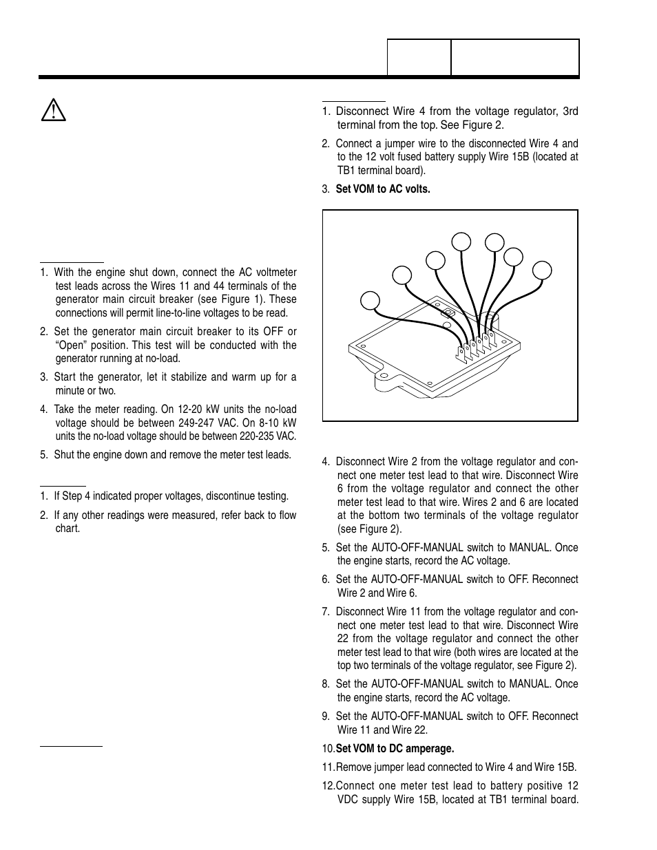 Test 4 – fixed excitation test/rotoramp draw test | Generac Power Systems 8 kW LP User Manual | Page 44 / 192