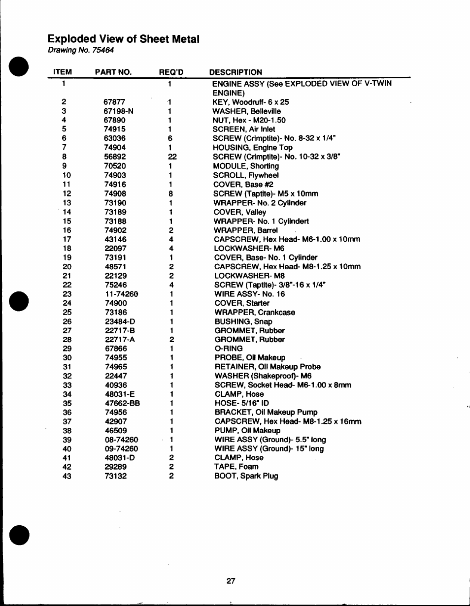 Exploded view of sheet metal | Generac Power Systems IM Series User Manual | Page 29 / 36