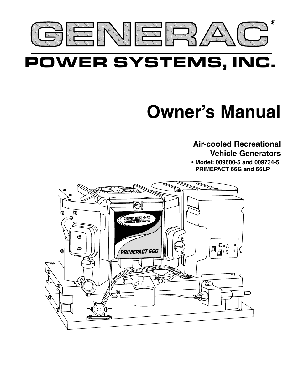 Generac Power Systems 009600-5 User Manual | 60 pages