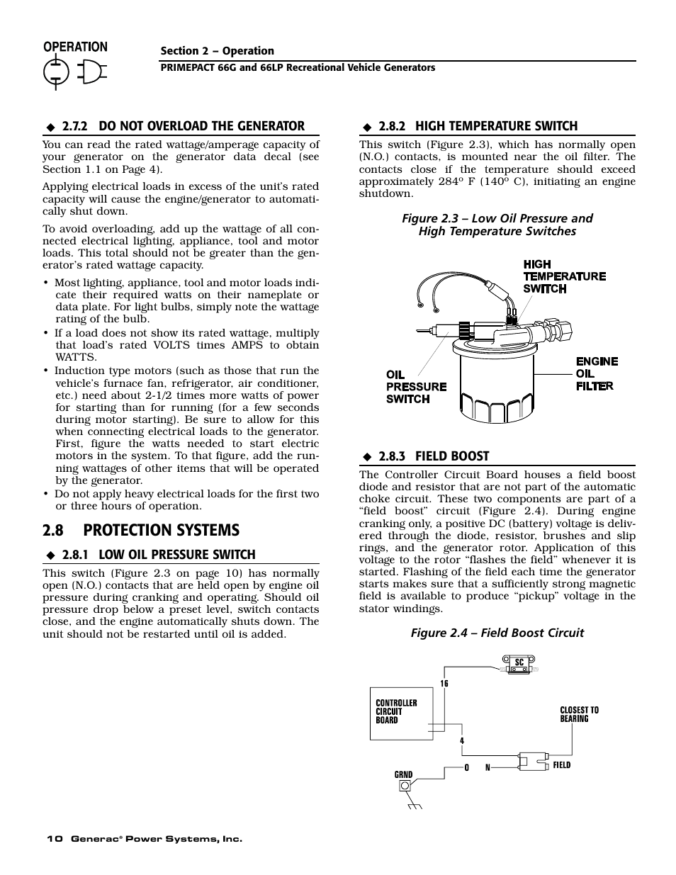 8 protection systems | Generac Power Systems 009600-5 User Manual | Page 12 / 60
