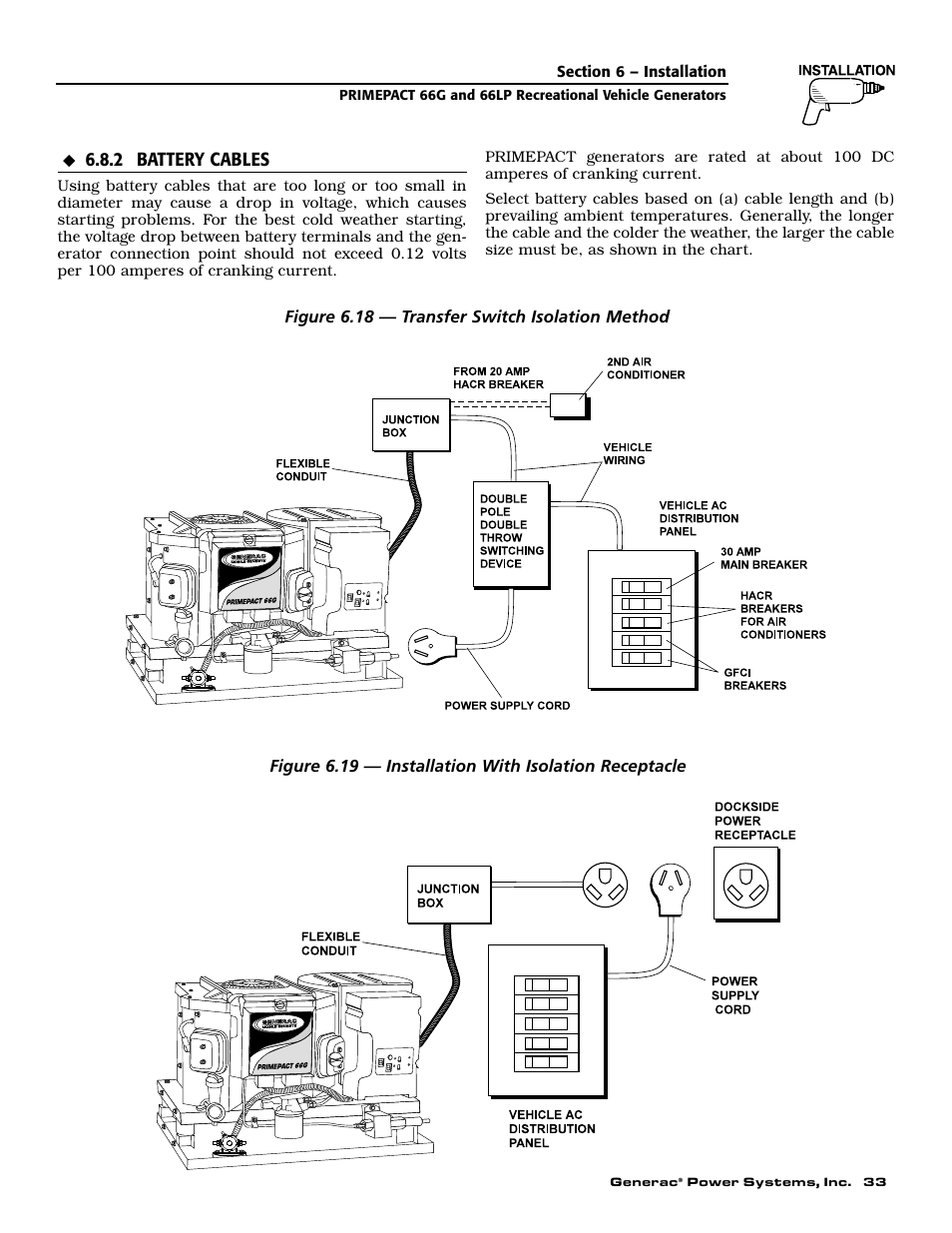 2 battery cables | Generac Power Systems 009600-5 User Manual | Page 35 / 60