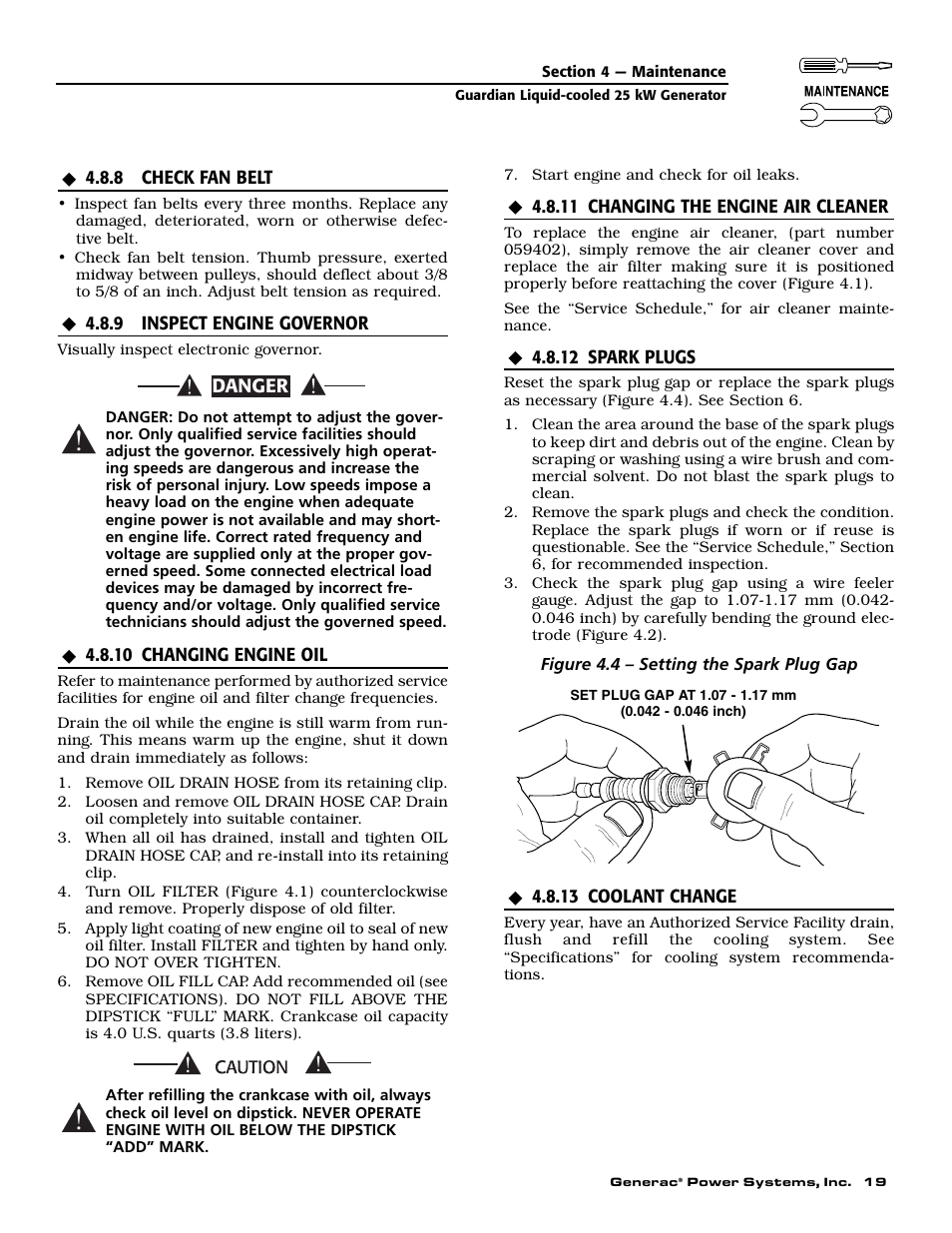Generac Power Systems GUARDIAN ELITE 005040-0 User Manual | Page 21 / 56