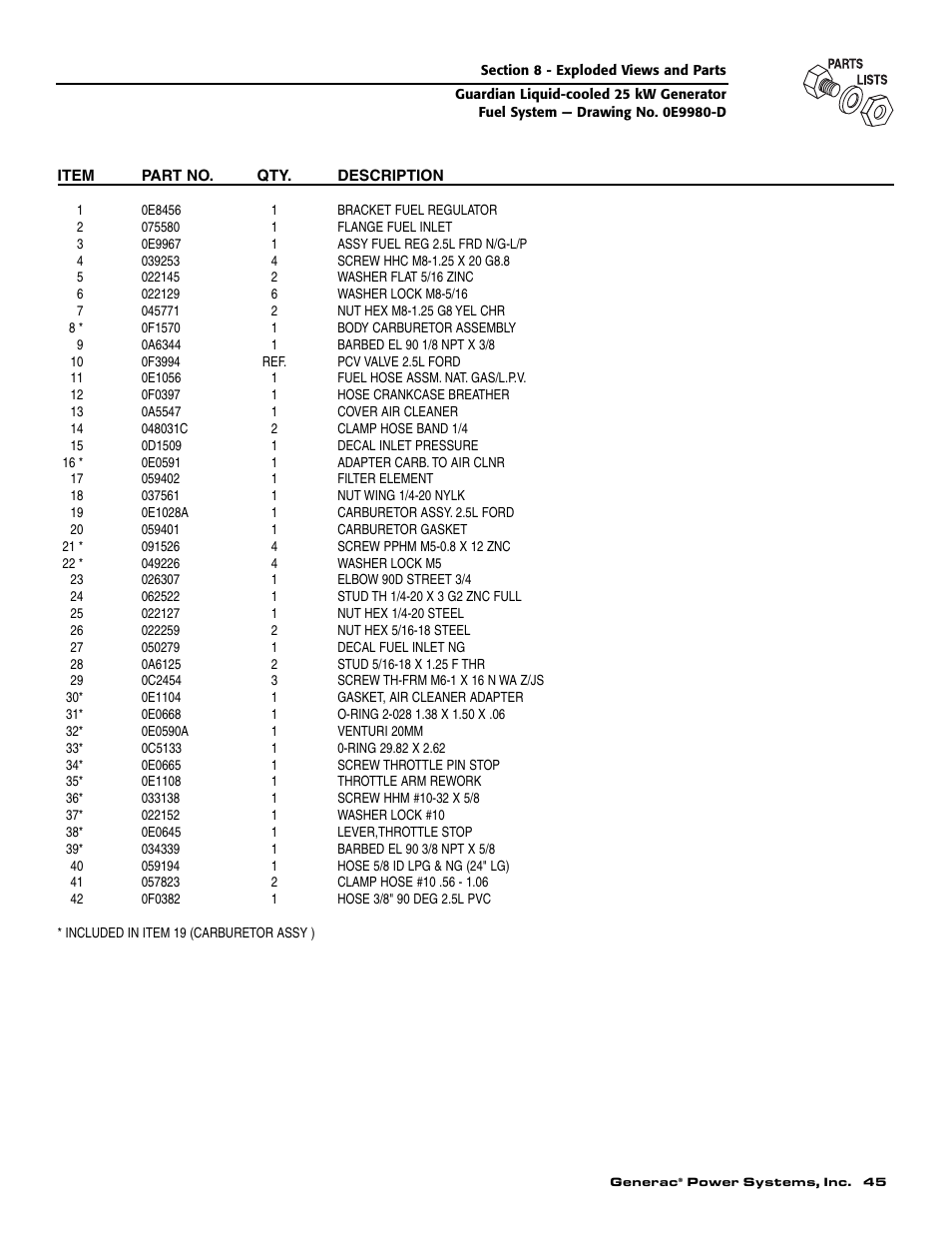 Generac Power Systems GUARDIAN ELITE 005040-0 User Manual | Page 47 / 56