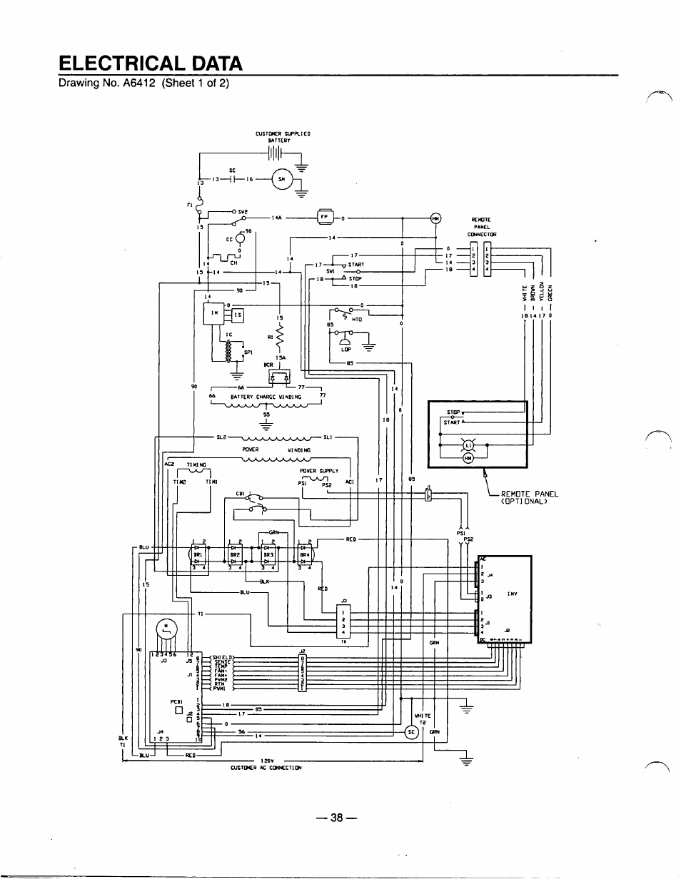 Electrical data, I-nsy | Generac Power Systems 0940-1 User Manual | Page 40 / 56