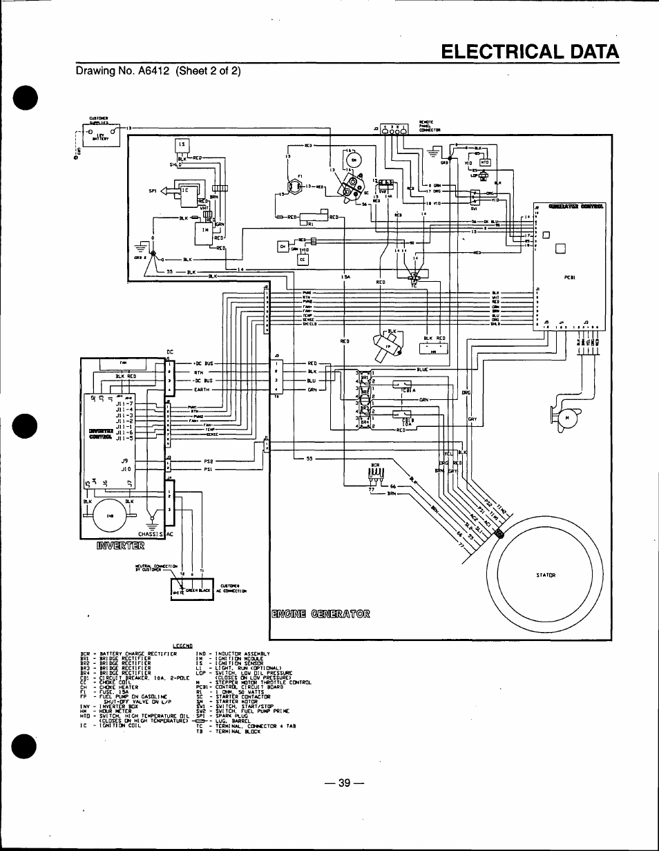 Electrical data | Generac Power Systems 0940-1 User Manual | Page 41 / 56