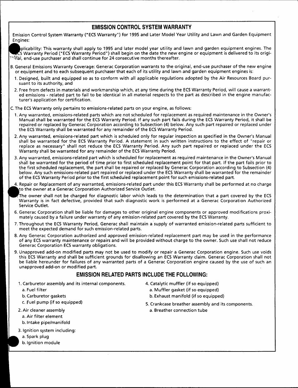 Generac Power Systems 0661-5 User Manual | Page 47 / 48