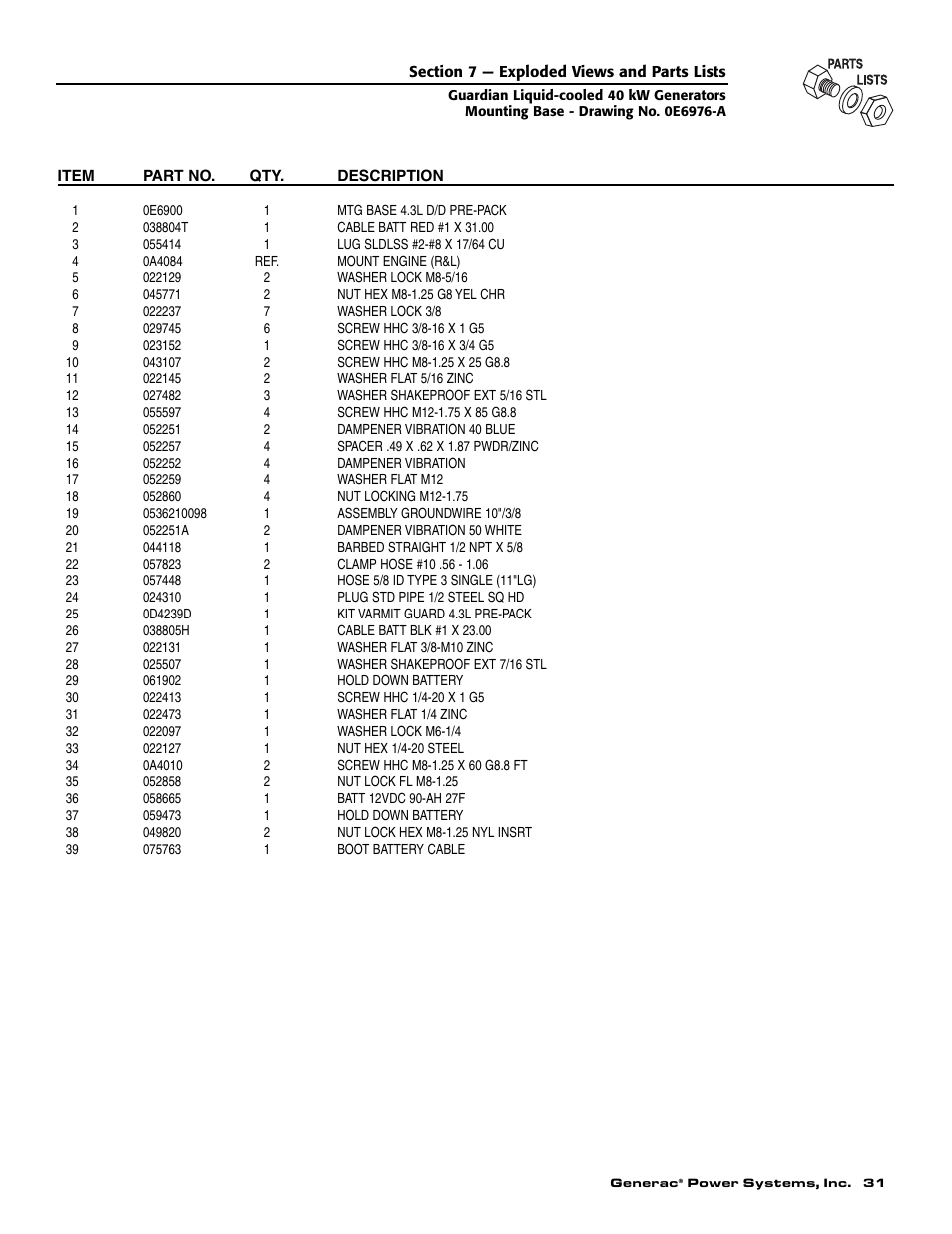 Generac Power Systems 004626-5 User Manual | Page 33 / 64