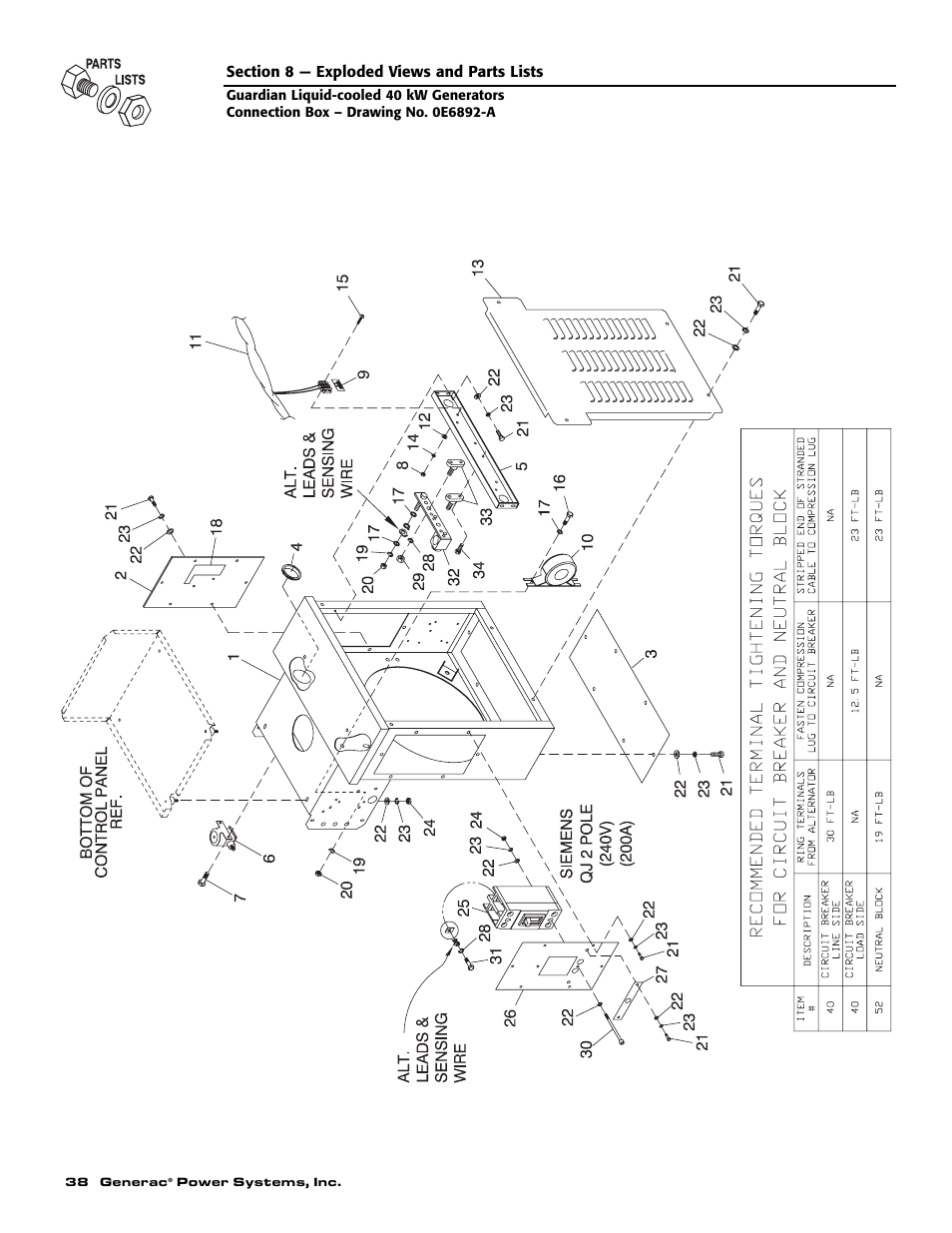 Generac Power Systems 004626-5 User Manual | Page 40 / 64