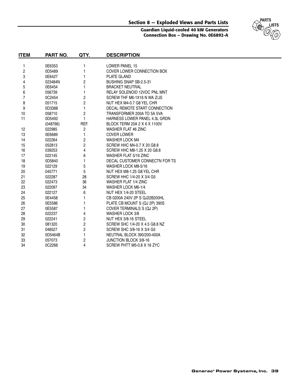Generac Power Systems 004626-5 User Manual | Page 41 / 64