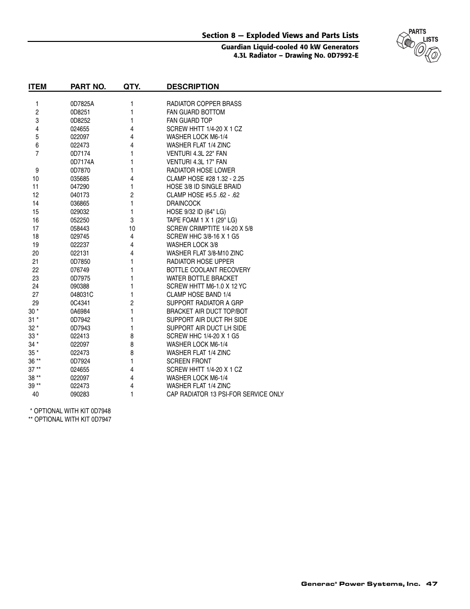 Generac Power Systems 004626-5 User Manual | Page 49 / 64