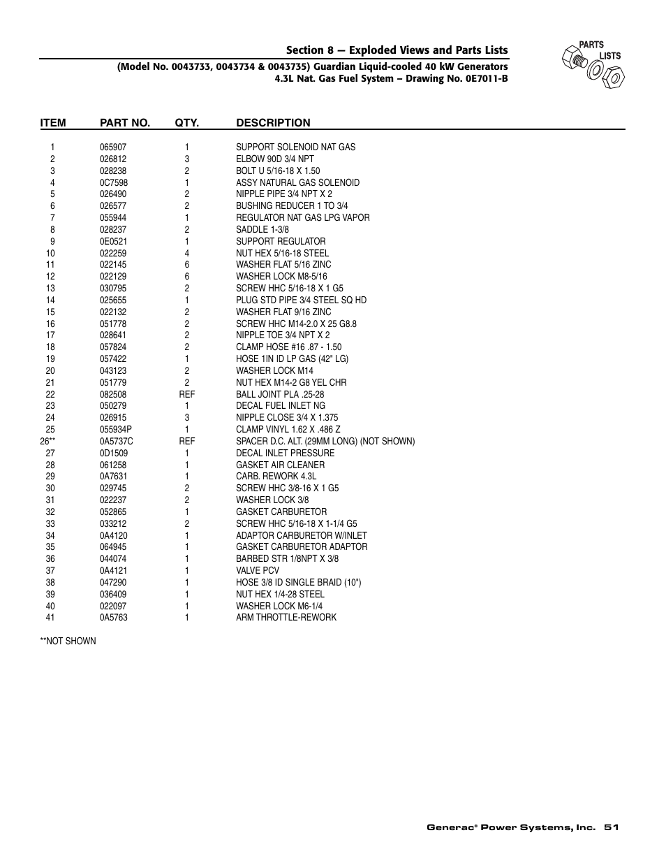 Generac Power Systems 004626-5 User Manual | Page 53 / 64