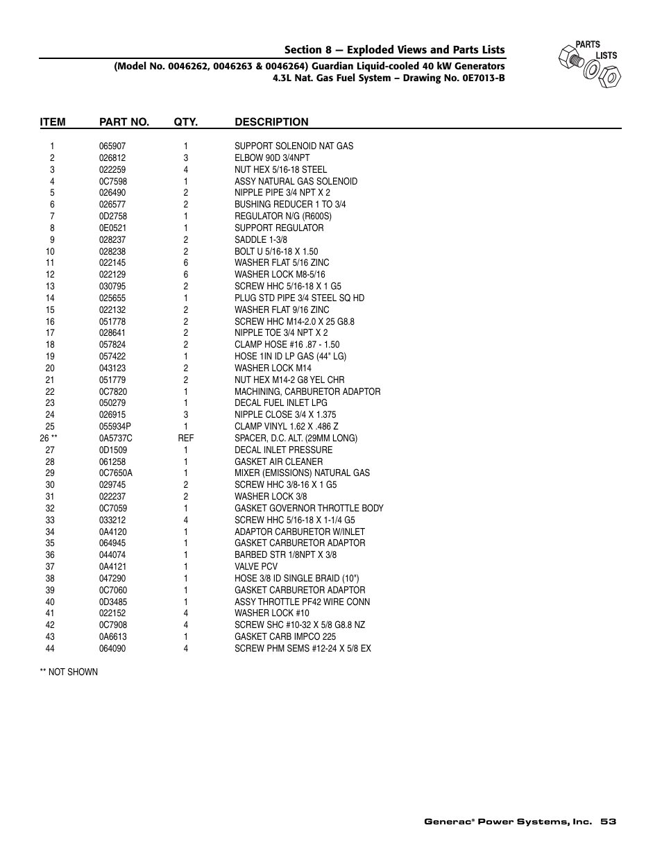 Generac Power Systems 004626-5 User Manual | Page 55 / 64