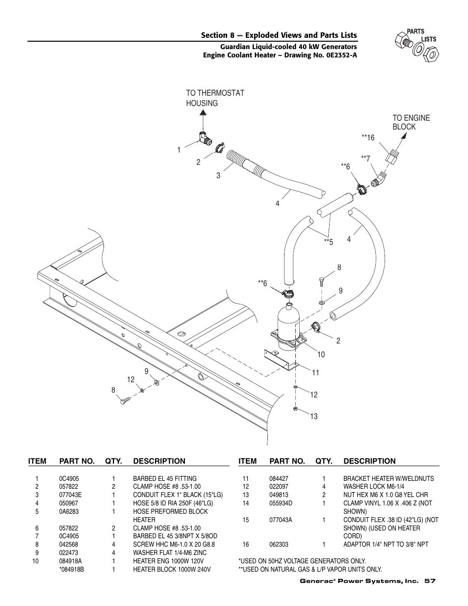 Generac Power Systems 004626-5 User Manual | Page 59 / 64
