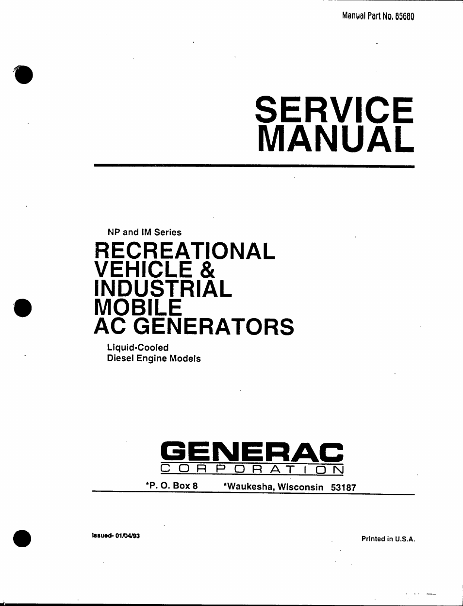 Generac Power Systems 53187 User Manual | 152 pages