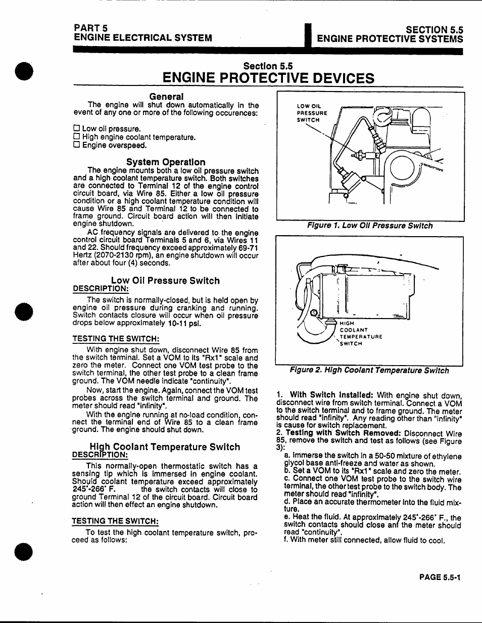 Engine protective devices | Generac Power Systems 53187 User Manual | Page 121 / 152