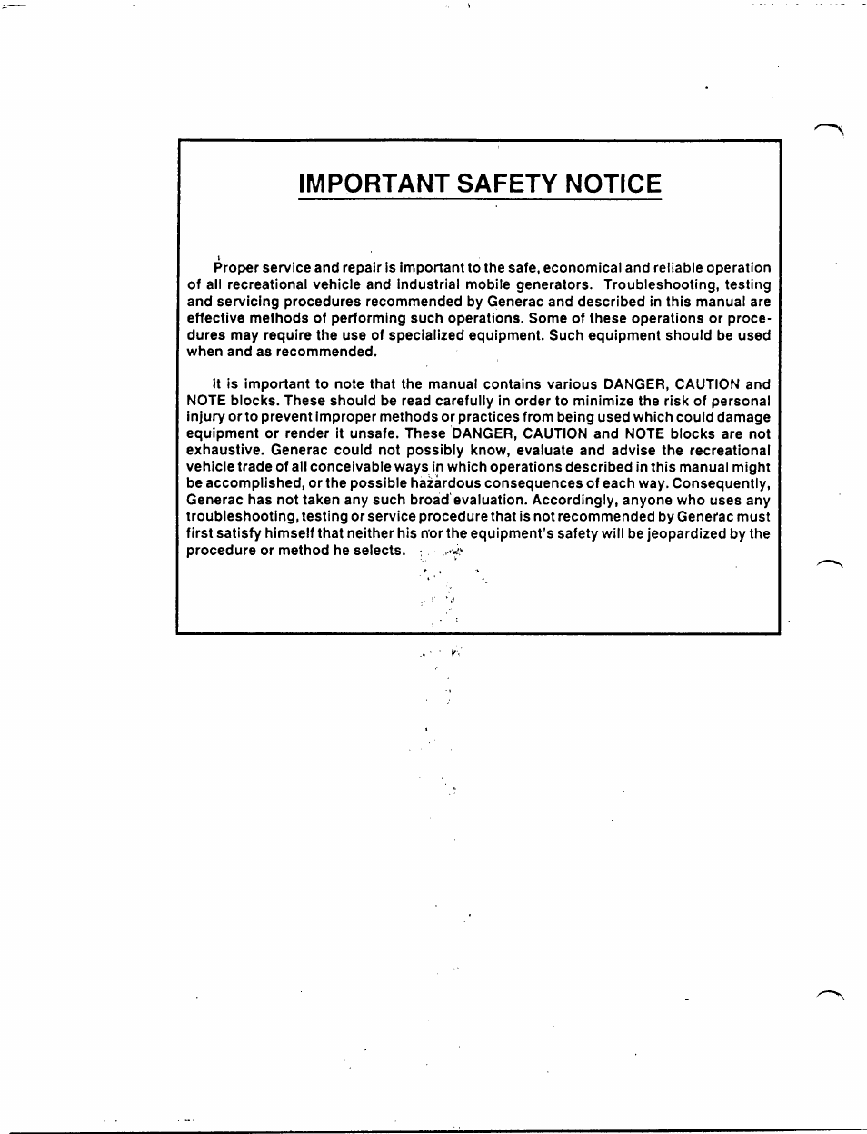 Important safety notice | Generac Power Systems 53187 User Manual | Page 2 / 152