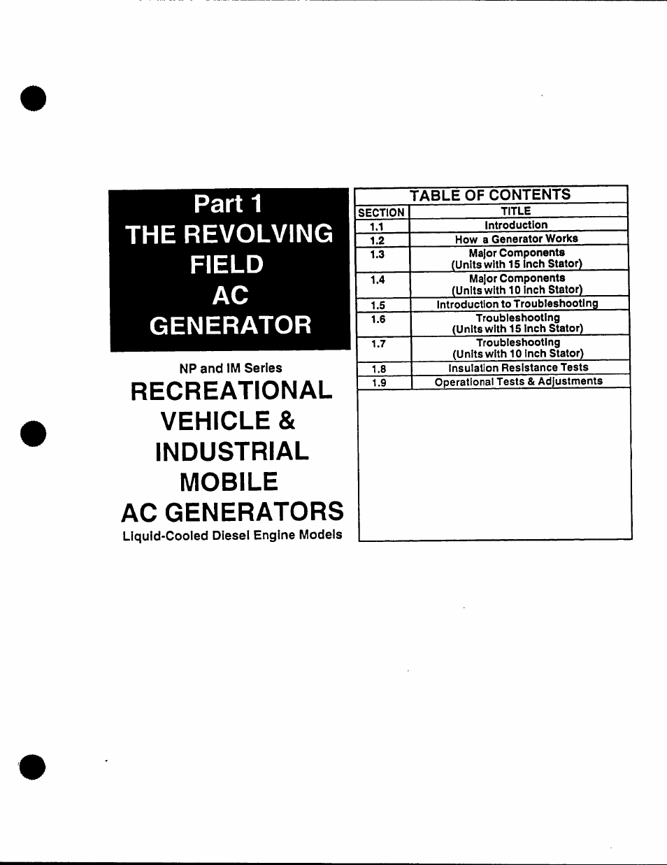 Parti the revolving field ac generator | Generac Power Systems 53187 User Manual | Page 4 / 152