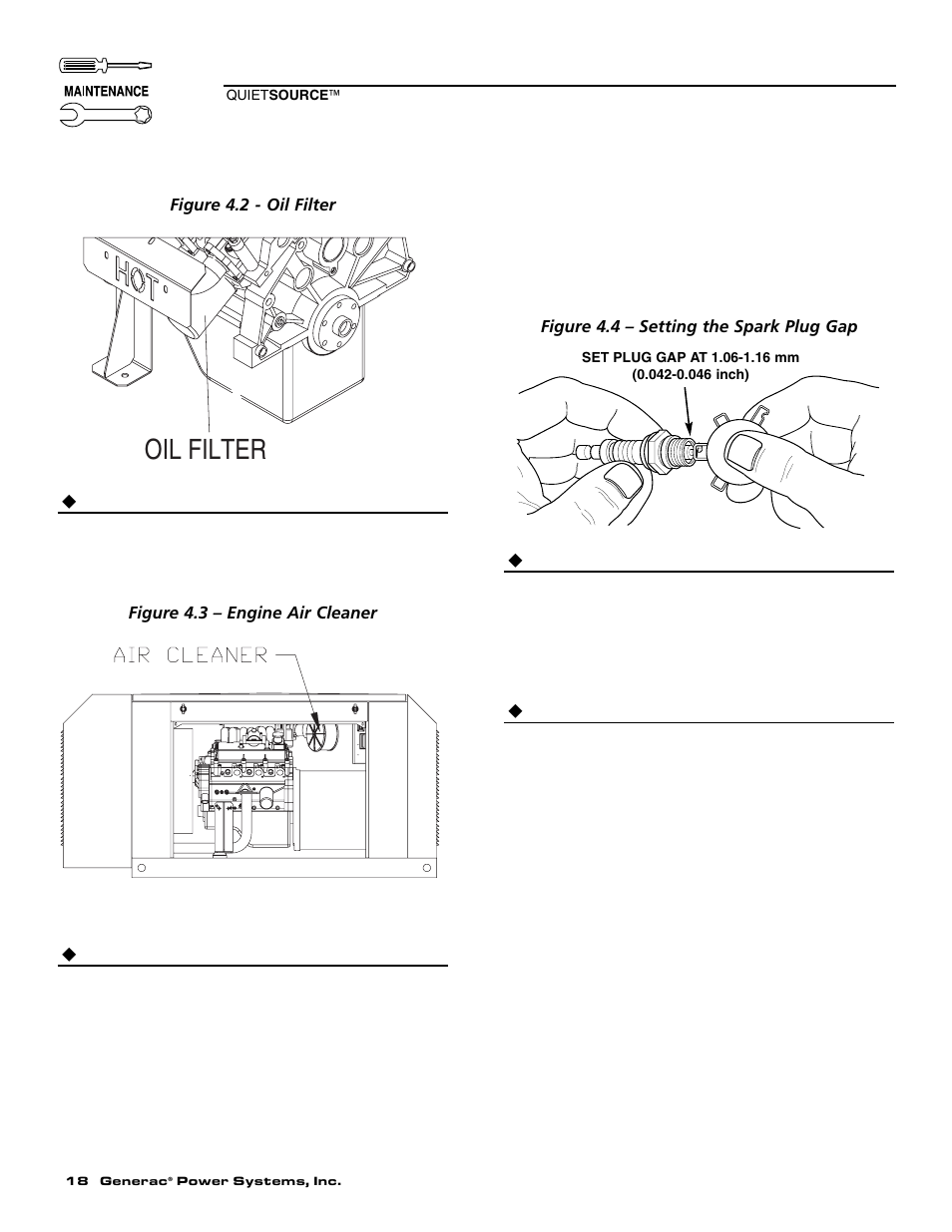 Oil filter, 6 miscellaneous maintenance | Generac Power Systems 004917-4 User Manual | Page 20 / 48