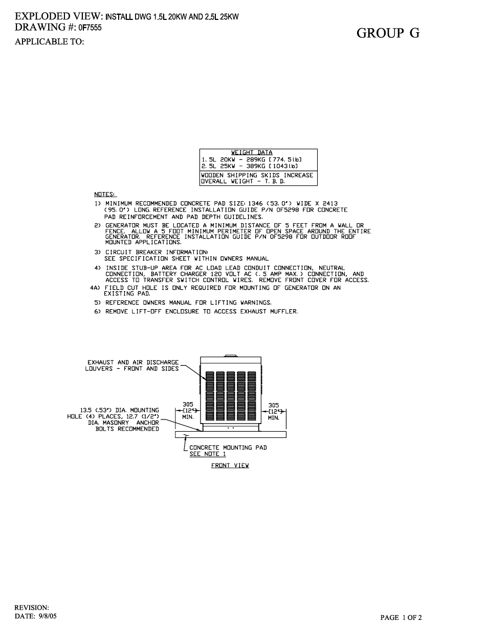 Generac Power Systems 005210-0 User Manual | Page 54 / 56
