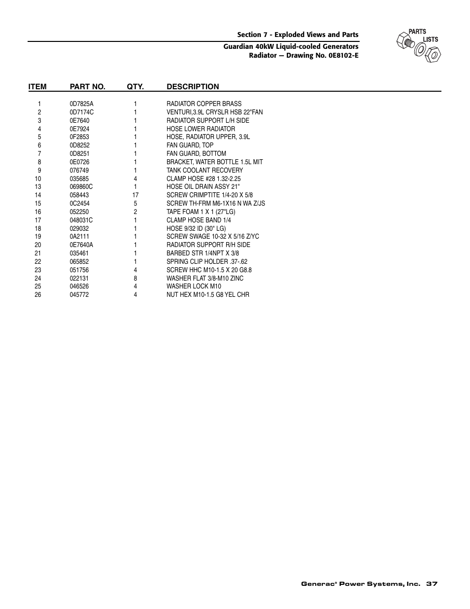 Generac Power Systems 004992-0 User Manual | Page 39 / 48