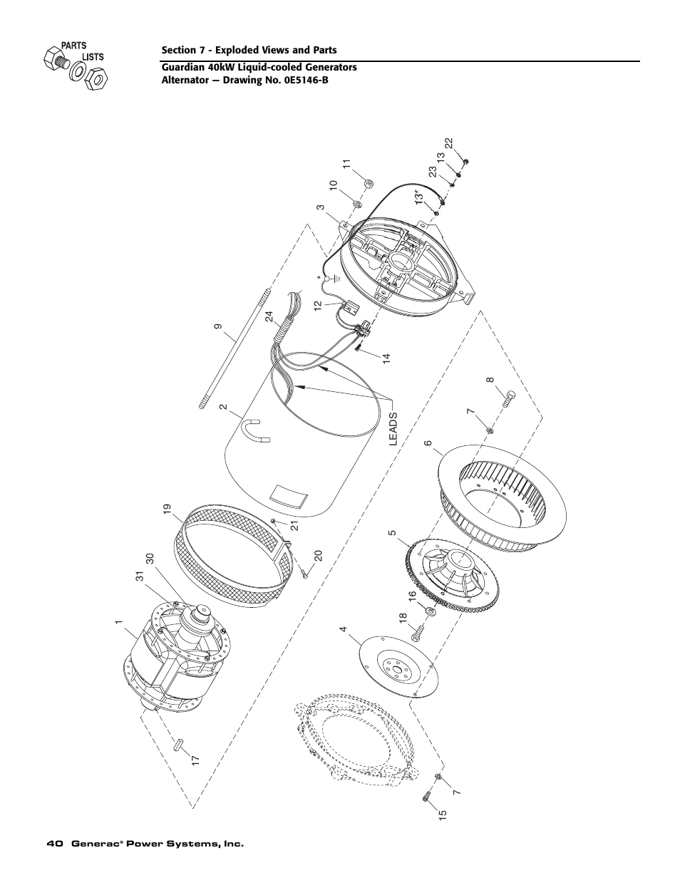 Generac Power Systems 004992-0 User Manual | Page 42 / 48