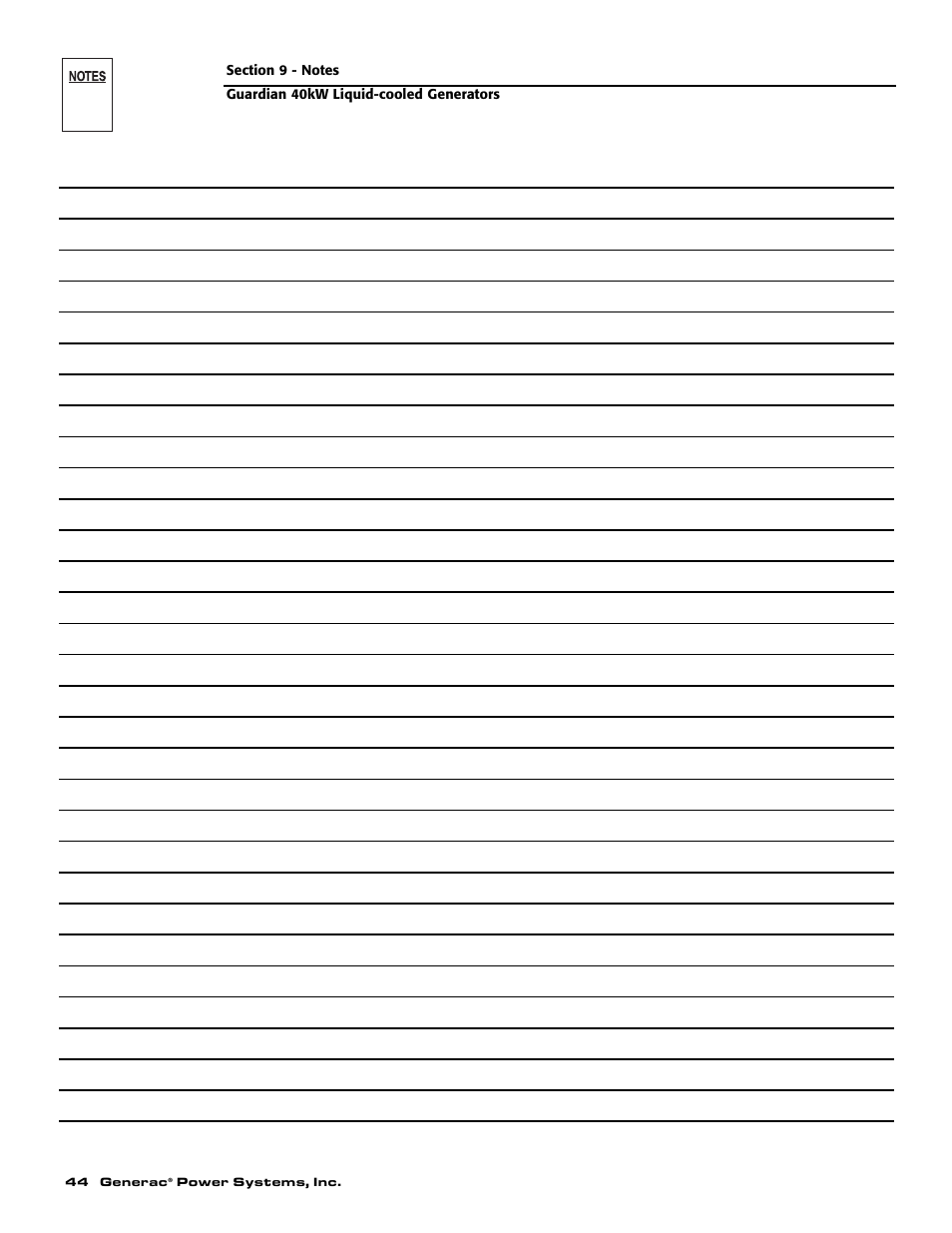 Generac Power Systems 004992-0 User Manual | Page 46 / 48