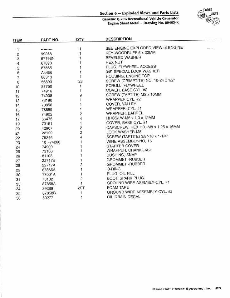 Generac Power Systems 0784-1 User Manual | Page 27 / 32